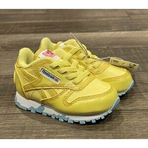Unisex Reebok Classic Peppa Pig Colab SZ 4 infants Leather Yellow Shoes Toddler